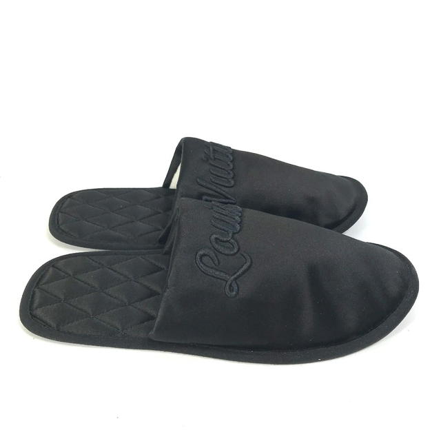 Louis Vuitton LOUIS VUITTON Sweet line LV logo shoes room shoes slipper Satin Black - view 5