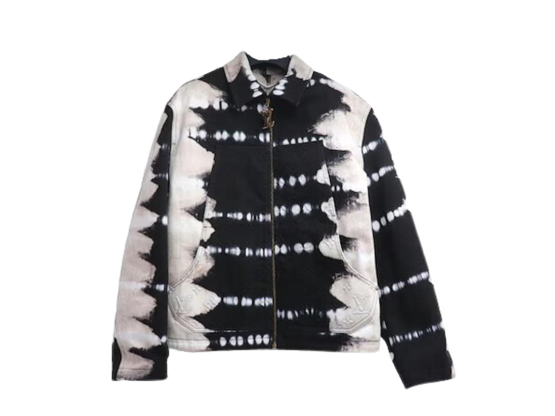 Louis Vuitton Louis Vuitton Tie Dye Workwear Denim Jacket Black White