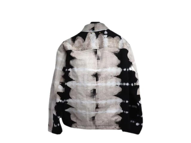 Louis Vuitton Louis Vuitton Tie Dye Workwear Denim Jacket Black White - view 2