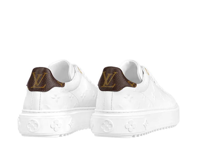 Louis Vuitton Louis Vuitton Time Out Sneaker In Monogram-Debossed Calf Leather With Flowers On The Outsole White - view 3
