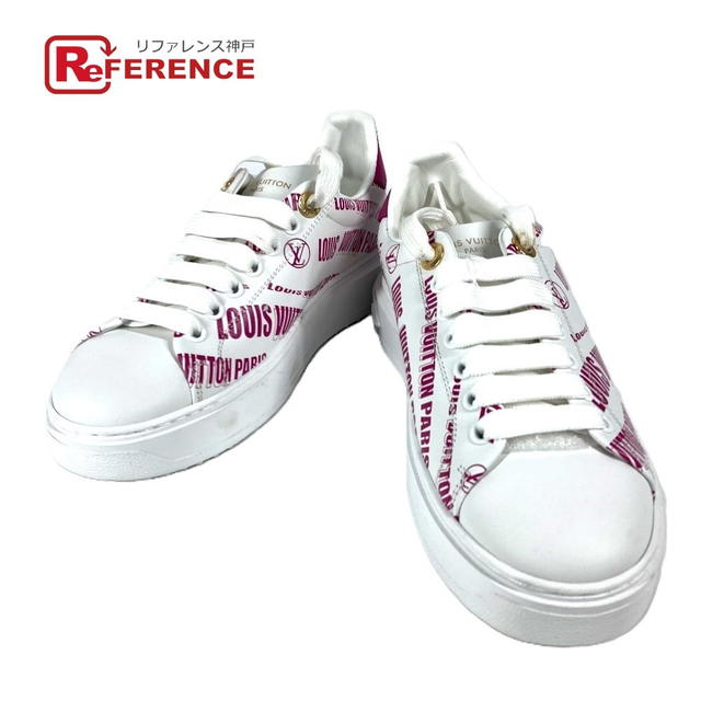 Louis Vuitton LOUIS VUITTON Timeout line shoes shoes logo sneakers Leather pink/White - view 1
