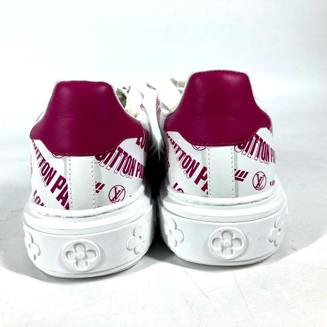 Louis Vuitton LOUIS VUITTON Timeout line shoes shoes logo sneakers Leather pink/White - view 4
