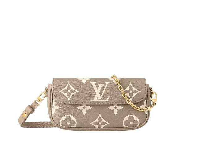 Louis Vuitton Louis Vuitton Wallet On Chain Ivy In Bicolor Monogram Empreinte Leather Hardware Dove Cream - view 1