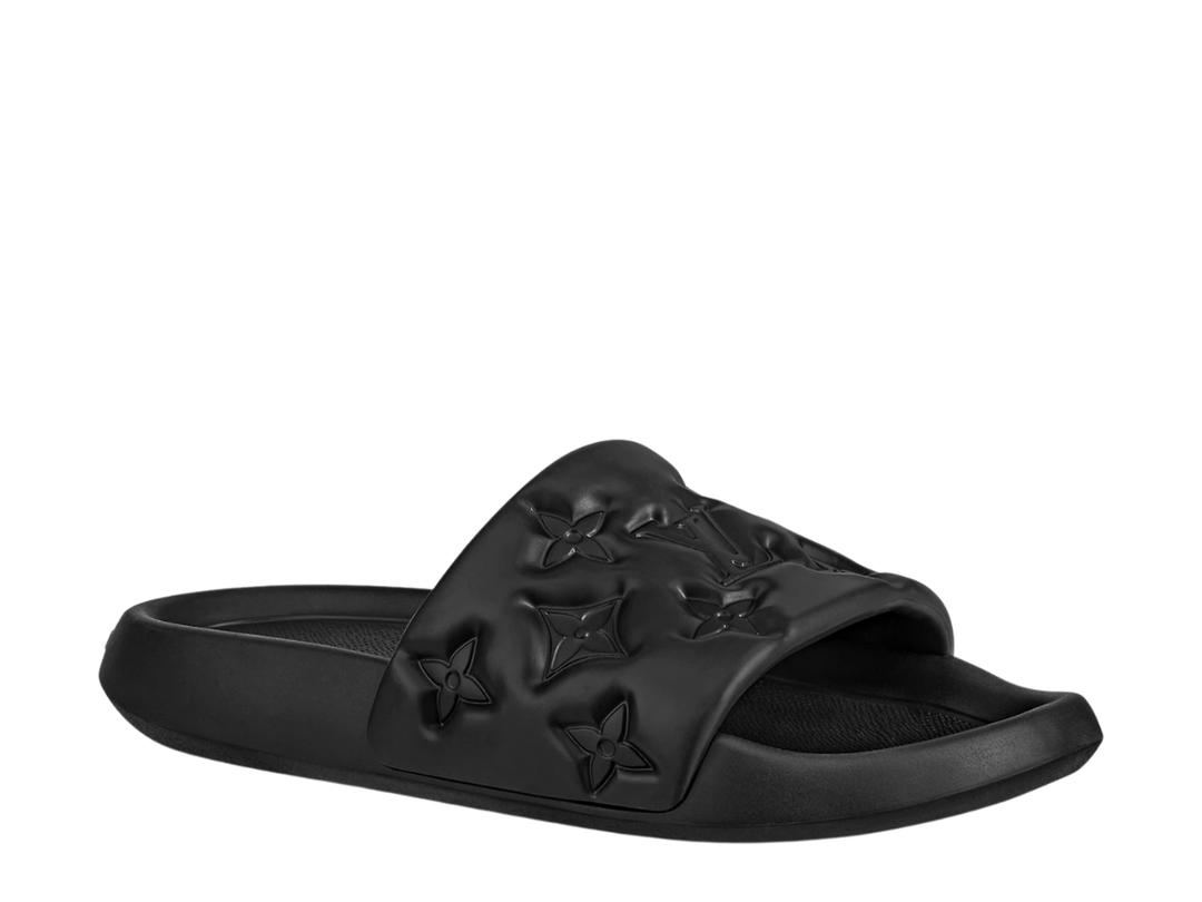 Louis Vuitton Louis Vuitton Waterfront Mule In Rubber Outsole With Monogram-Embossed Rubber Black