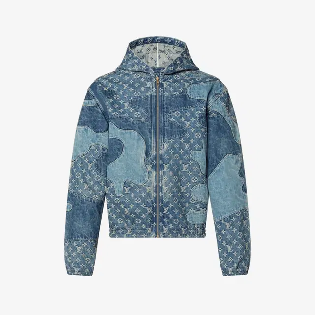 Louis Vuitton Louis Vuitton x Nigo Monogram Patchwork Denim Hoodie Indigo - view 1