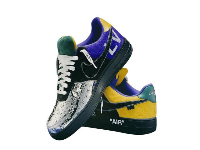 Louis Vuitton Louis Vuitton Nike Air Force 1 Low by Virgil Abloh Multi - view 3