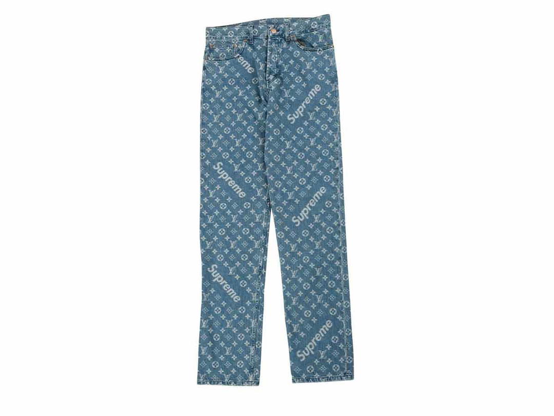 Louis Vuitton Louis Vuitton x Supreme Monogram Jacquard Denim 5-Pocket Jeans