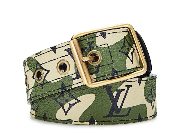 Buy Louis Vuitton x Takashi Murakami Belt Monogramouflage Green at Sasom – Authentic and Ready to Ship