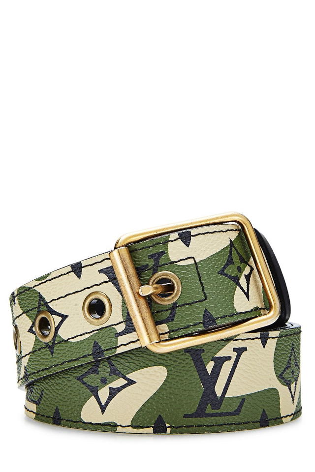 Louis Vuitton Louis Vuitton x Takashi Murakami Belt Monogramouflage Green - view 1