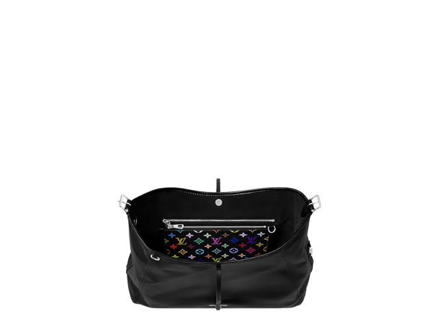 Louis Vuitton Louis Vuitton X Takashi Murakami CarryAll Vibe MM In Black With Silver-Toned Hardware - view 2