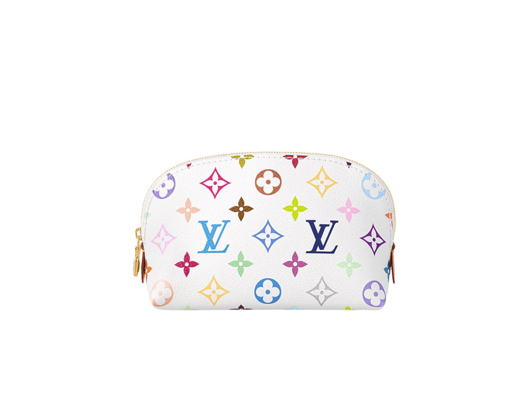 Louis Vuitton Louis Vuitton X Takashi Murakami Cosmetic PM Cosmetic Bag In Multicolor Monogram Canvas With Gold Hardware