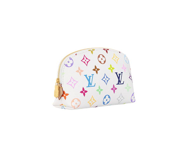 Louis Vuitton Louis Vuitton X Takashi Murakami Cosmetic PM Cosmetic Bag In Multicolor Monogram Canvas With Gold Hardware - view 2