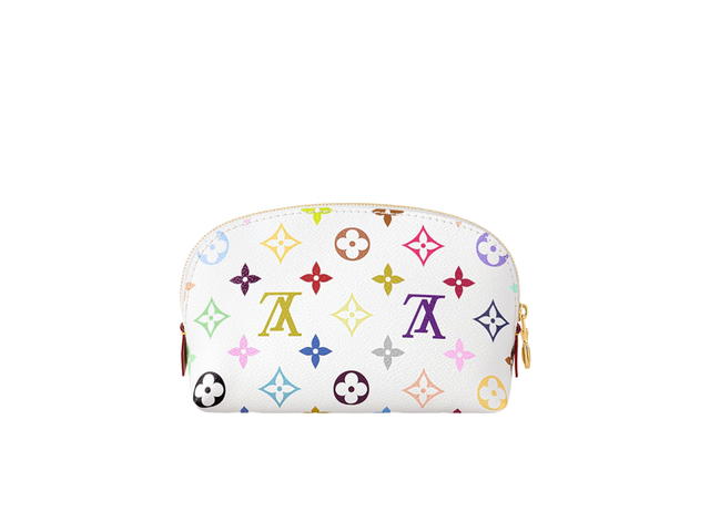 Louis Vuitton Louis Vuitton X Takashi Murakami Cosmetic PM Cosmetic Bag In Multicolor Monogram Canvas With Gold Hardware - view 4