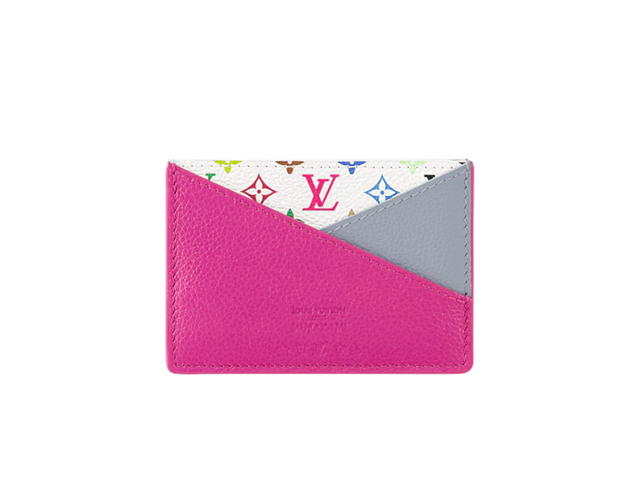 Louis Vuitton Louis Vuitton X Takashi Murakami Criss-Cross Card Holder In Kawaii Pink Monogram Canvas Trim - view 1