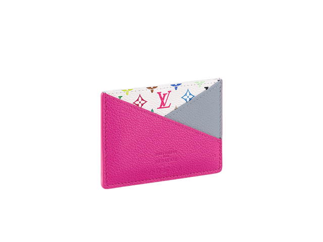 Louis Vuitton Louis Vuitton X Takashi Murakami Criss-Cross Card Holder In Kawaii Pink Monogram Canvas Trim - view 2