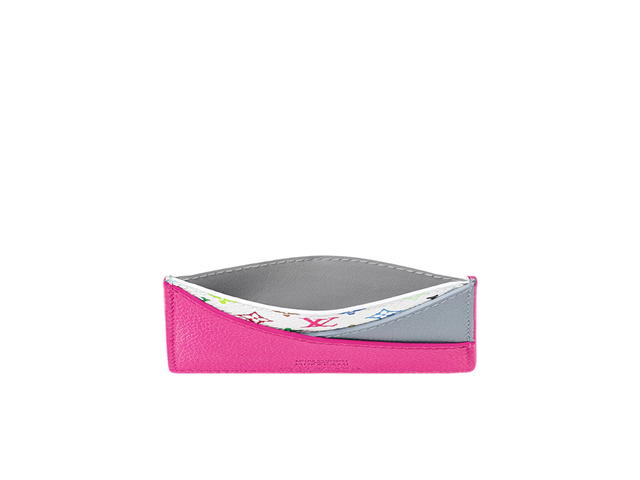 Louis Vuitton Louis Vuitton X Takashi Murakami Criss-Cross Card Holder In Kawaii Pink Monogram Canvas Trim - view 3