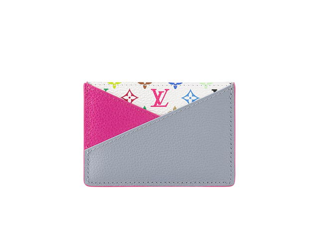 Louis Vuitton Louis Vuitton X Takashi Murakami Criss-Cross Card Holder In Kawaii Pink Monogram Canvas Trim - view 4