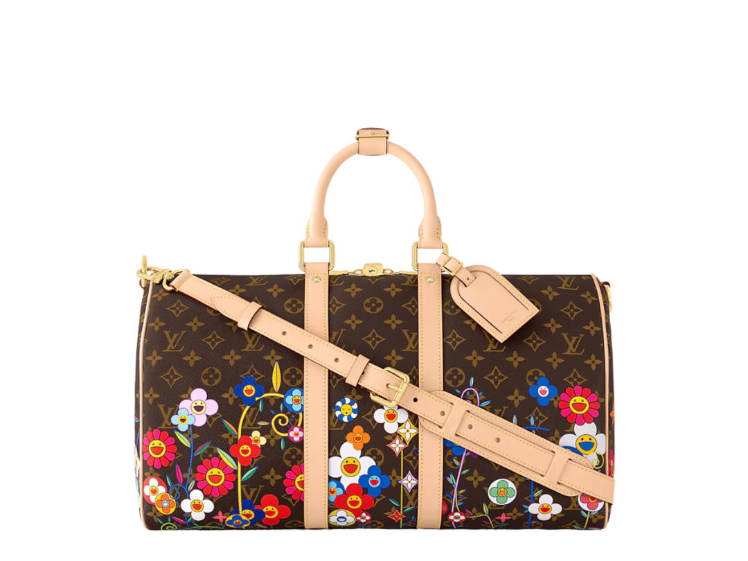 Louis Vuitton Louis Vuitton X Takashi Murakami Keepall Bandoulière 45 In Monogram Coated Canvas With Gold-Toned Hardware