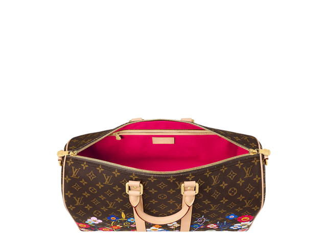 Louis Vuitton Louis Vuitton X Takashi Murakami Keepall Bandoulière 45 In Monogram Coated Canvas With Gold-Toned Hardware - view 3