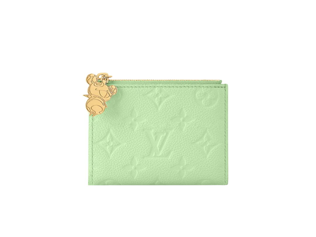 Louis Vuitton Louis Vuitton X Takashi Murakami Lisa Wallet In Green Tea Monogram Coated Canvas Trim