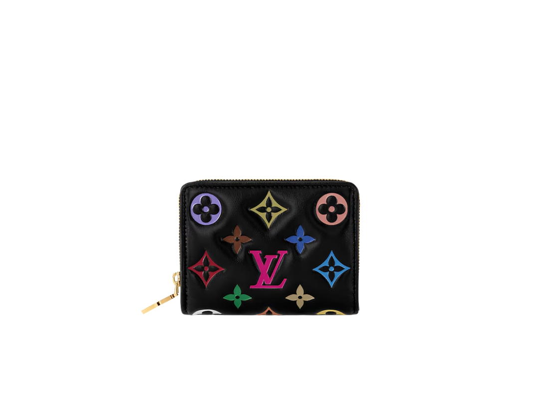 Louis Vuitton Louis Vuitton X Takashi Murakami Lou Wallet In Multicolored Monogram Embossed Lambskin Leather