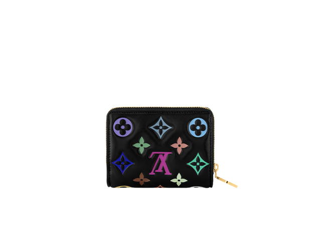 Louis Vuitton Louis Vuitton X Takashi Murakami Lou Wallet In Multicolored Monogram Embossed Lambskin Leather - view 4