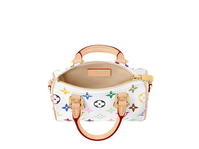 Louis Vuitton Louis Vuitton X Takashi Murakami Nano Speedy Bag In Multicolor Monogram Canvas With Gold Hardware - view 3