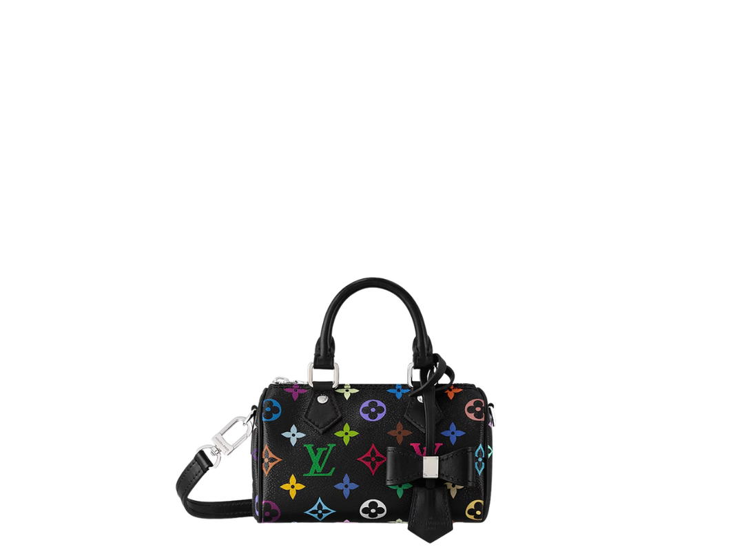 Louis Vuitton Louis Vuitton X Takashi Murakami Nano Speedy Bag In Multicolored Monogram Coated Canvas With Silver-Toned Hardware