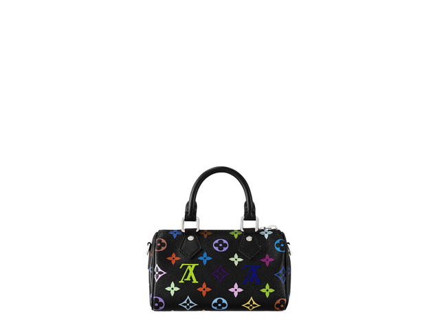 Louis Vuitton Louis Vuitton X Takashi Murakami Nano Speedy Bag In Multicolored Monogram Coated Canvas With Silver-Toned Hardware - view 3