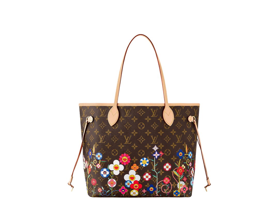 Louis Vuitton Louis Vuitton X Takashi Murakami Neverfull MM In Monogram Coated Canvas With Gold-Toned Hardware