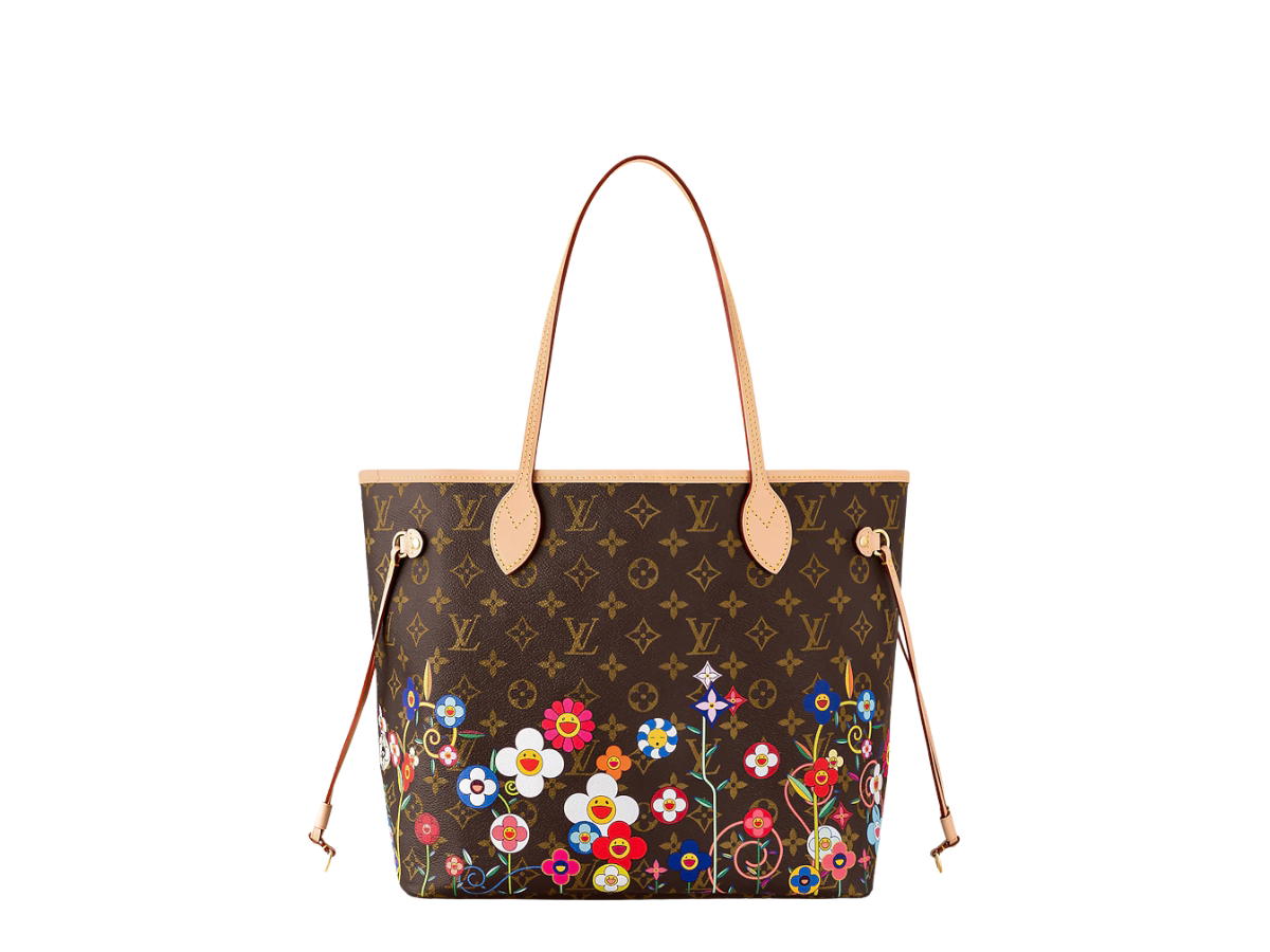 Louis Vuitton Louis Vuitton X Takashi Murakami Neverfull MM In Monogram Coated Canvas With Gold-Toned Hardware