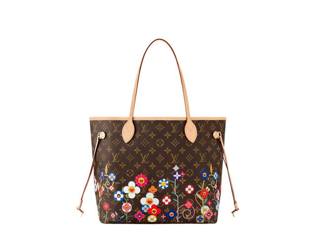Louis Vuitton Louis Vuitton X Takashi Murakami Neverfull MM In Monogram Coated Canvas With Gold-Toned Hardware - view 1
