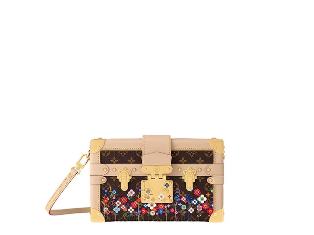 Louis Vuitton Louis Vuitton X Takashi Murakami Petite Malle In Multicolor Monogram Canvas With Gold Toned Hardware - view 1
