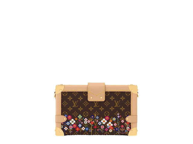 Louis Vuitton Louis Vuitton X Takashi Murakami Petite Malle In Multicolor Monogram Canvas With Gold Toned Hardware - view 3