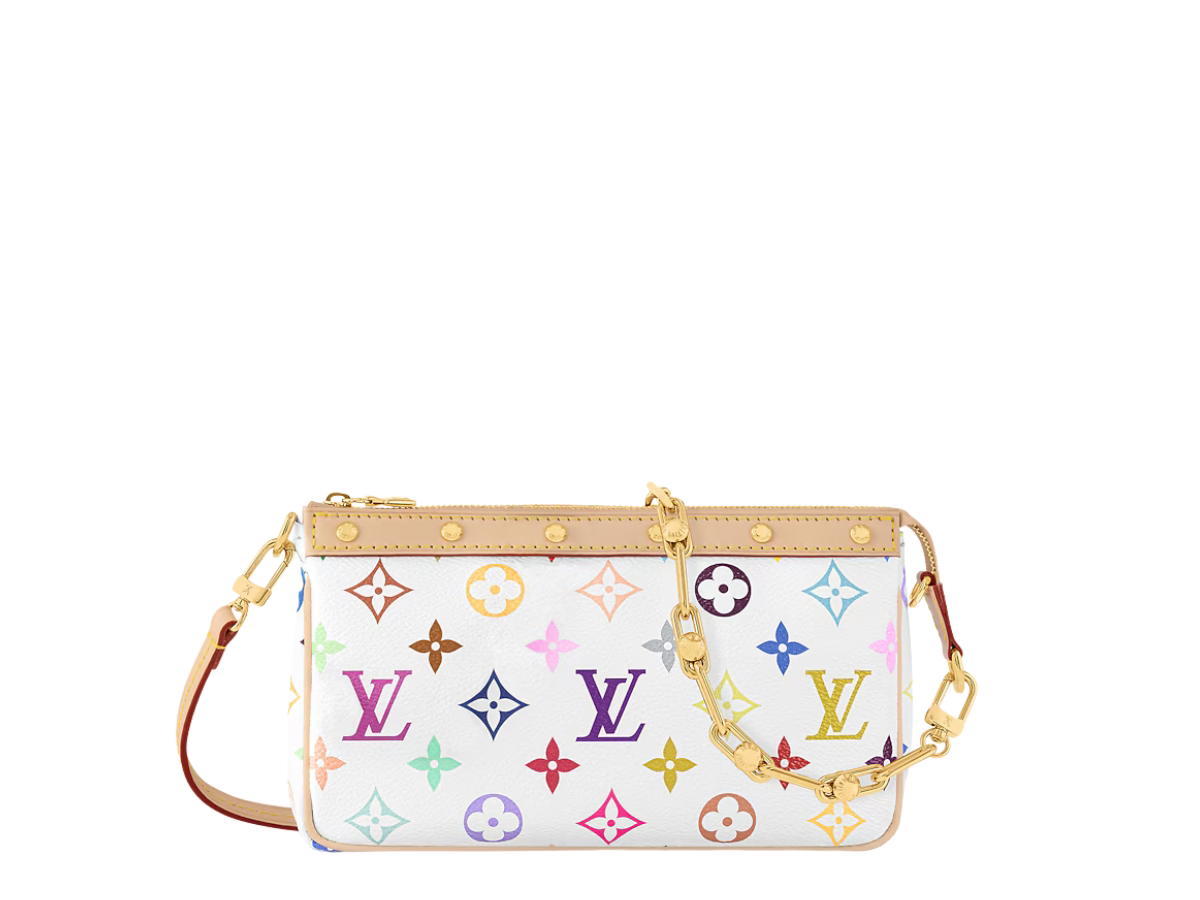 Louis Vuitton Louis Vuitton X Takashi Murakami Pochette Accessoires Bag In Multicolor Monogram Canvas With Gold Hardware