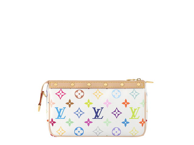 Louis Vuitton Louis Vuitton X Takashi Murakami Pochette Accessoires Bag In Multicolor Monogram Canvas With Gold Hardware - view 4