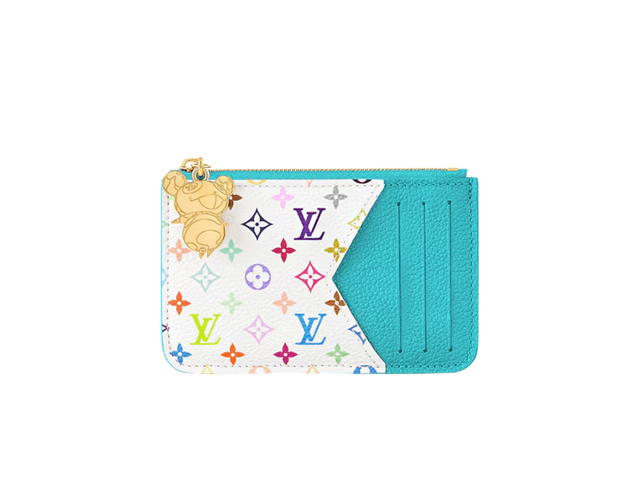 Louis Vuitton Louis Vuitton X Takashi Murakami Romy Card Holder In Kabira Blue Monogram Empreinte With Gold Toned Hardware - view 1
