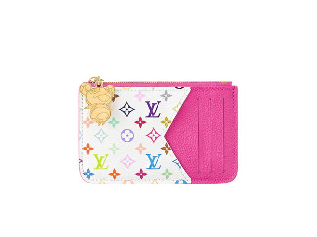 Louis Vuitton Louis Vuitton X Takashi Murakami Romy Card Holder In Kawaii Pink Monogram Empreinte Grained Cowhide Leather - view 1