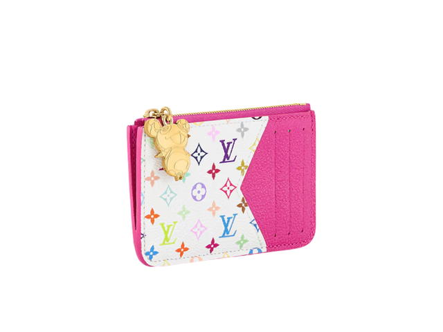 Louis Vuitton Louis Vuitton X Takashi Murakami Romy Card Holder In Kawaii Pink Monogram Empreinte Grained Cowhide Leather - view 2