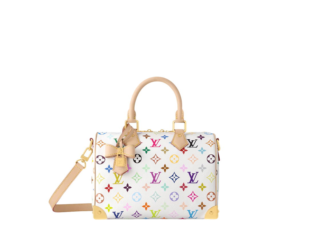 Louis Vuitton Louis Vuitton X Takashi Murakami Speedy Bandoulière 25 bag In Multicolor Monogram Canvas With Gold Hardware