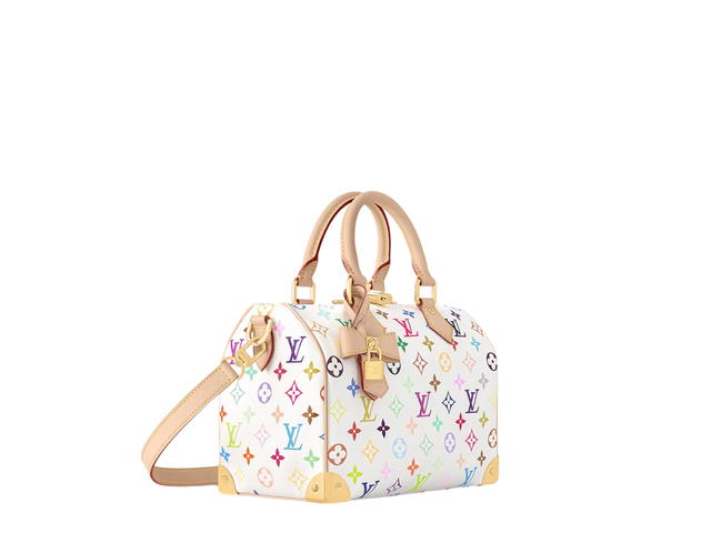 Louis Vuitton Louis Vuitton X Takashi Murakami Speedy Bandoulière 25 bag In Multicolor Monogram Canvas With Gold Hardware - view 2