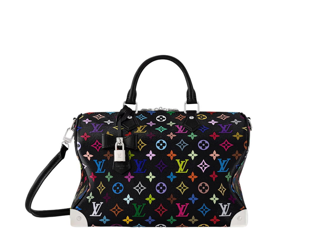 Louis Vuitton Louis Vuitton X Takashi Murakami Speedy Soft 30 In Multicolored Monogram Coated Canvas With Silver-Toned Hardware