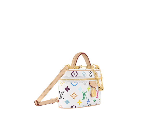 Louis Vuitton Louis Vuitton X Takashi Murakami Vanity Chain Pouch In Multicolor Monogram Coated Canvas With Gold Hardware - view 2