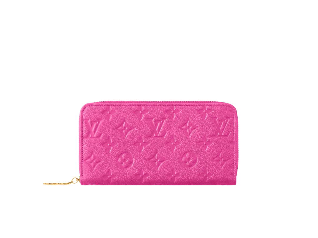 Louis Vuitton Louis Vuitton X Takashi Murakami Zippy Wallet In Kawaii Pink Monogram Empreinte Embossed Grained Cowhide Leather With Gold Toned Hardware