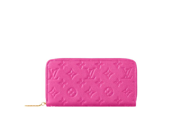 Louis Vuitton Louis Vuitton X Takashi Murakami Zippy Wallet In Kawaii Pink Monogram Empreinte Embossed Grained Cowhide Leather With Gold Toned Hardware - view 1