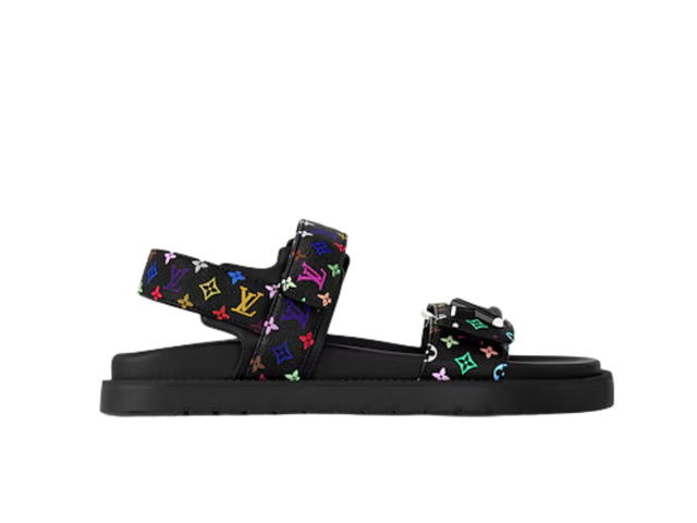 Louis Vuitton Louis Vuitton x Takashi Murakami LV Sunset Flat Comfort Sandal Black (W) - view 1