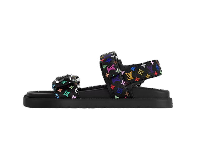 Louis Vuitton Louis Vuitton x Takashi Murakami LV Sunset Flat Comfort Sandal Black (W) - view 3