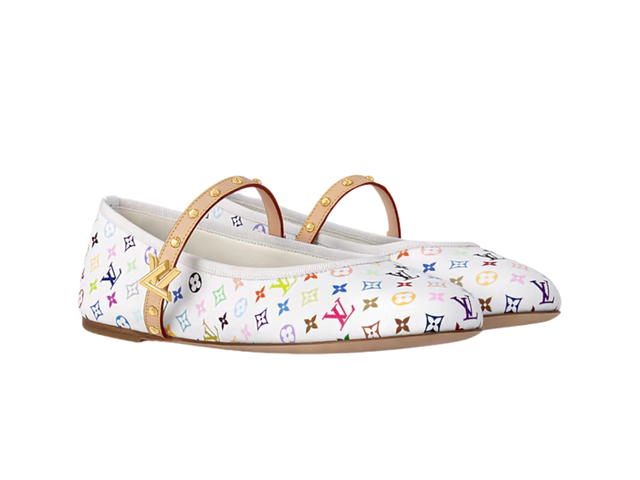 Louis Vuitton Louis Vuitton x Takashi Murakami Romy Flat Ballerina White (W) - view 3