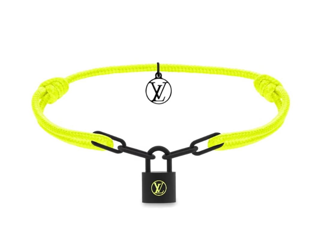 Louis Vuitton Louis Vuitton x Virgil Abloh Silver Lockit Bracelet Neon Yellow