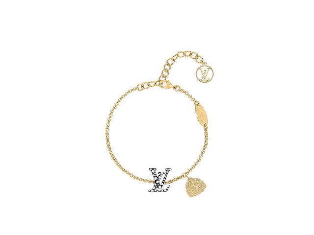 Louis Vuitton Louis Vuitton x Yayoi Kusama Iconic Infinity Dots Bracelet In Metal With Gold-Color Finish Black White - view 1